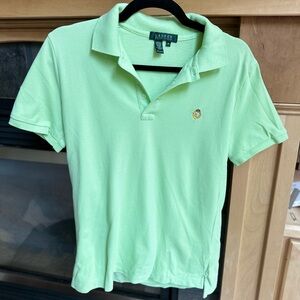 Women’s Ralph Lauren Mint Green Polo Shirt Medium EUC